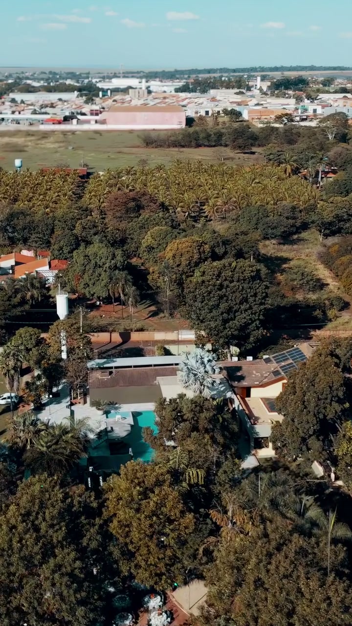 Vista aérea do Parque das Árvores em Barretos